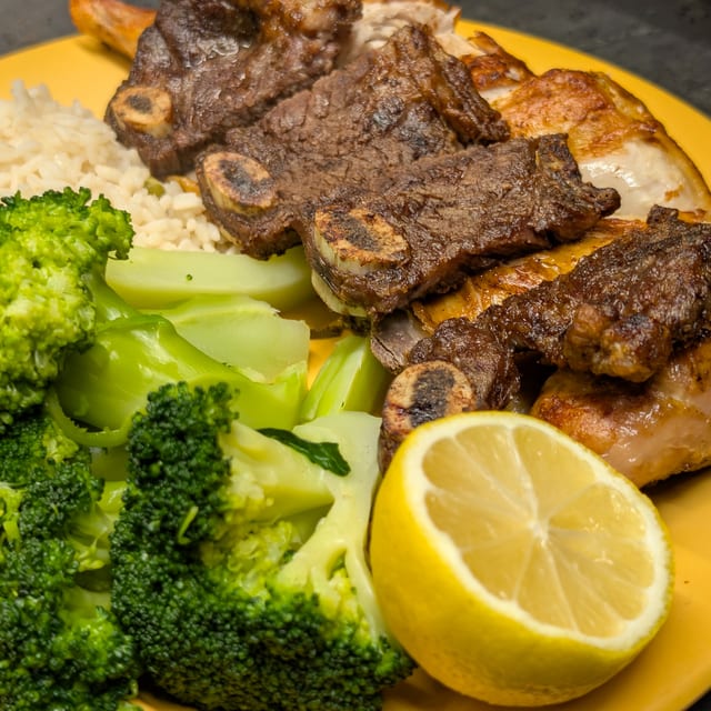 Chicken & Beef Ribs.